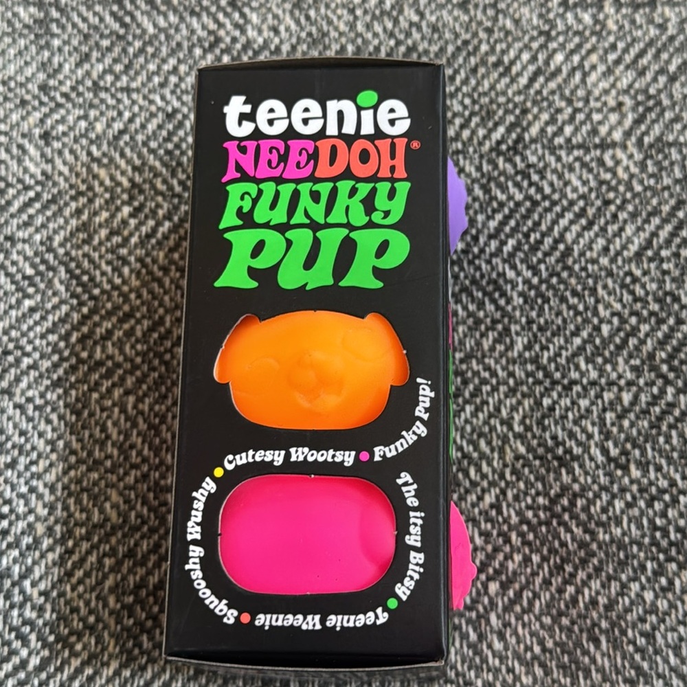 Teenie Needoh Funky Pup 3-Pack - Purple, pink, orange - Picture 4 of 6